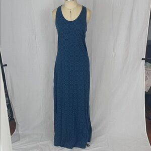Patagonia Blue Patterned Sleeveless Maxi Dress Size Medium